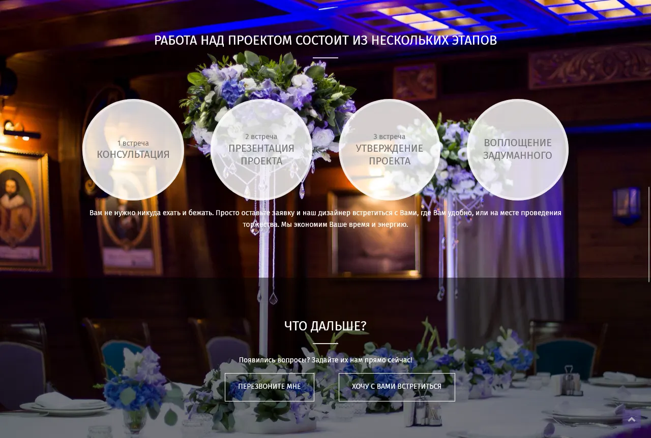 Сайт дизайнера и флориста молодого бренда OFORME